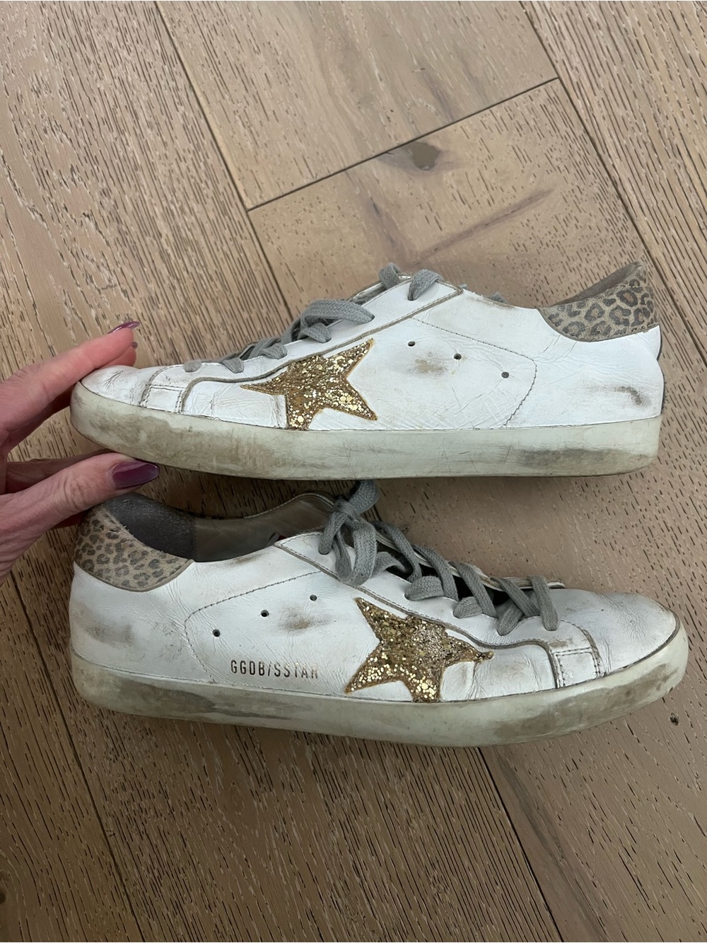 Golden Goose White Leather Sneakers with Gold Star - Picture 4 of 4